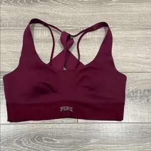PINK Victoria's Secret Deep Red Sports Bra